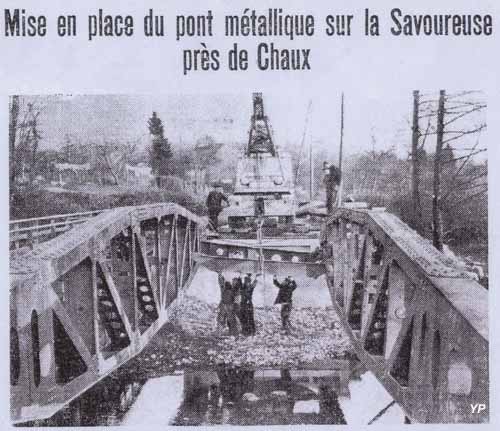 Pont Arromanches (journal l'Alsace, 1955)