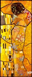 Le baiser, d'après Klimt (Corinne Flanet) (doc. Musée du Vitrail)