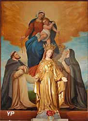 Vierge devant tableau du rosaire