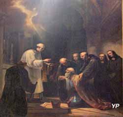 Saint Bernard recevant le Viatique (Joseph Chabord, 1843)