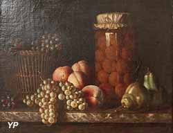 Nature morte aux fruits et au bocal (Jean-Baptiste Chardin, XVIIIe s.)