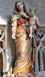 Vierge en bois polychrome (XVIIIe s.)