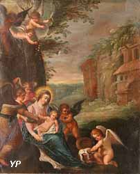 Vierge à l'Enfant servie par des anges (Cornelis de Baellieur)