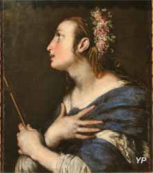 Sainte couronnée de roses (Bernardo Strozzi)