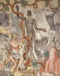 Orphée et la Vénus noire - fresque du salon Afrique, Louis Bouquet, 1931